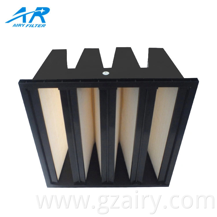 High Capacity HEPA Filter with V-Bank Type for Air Conditioning and Ventilation Systems